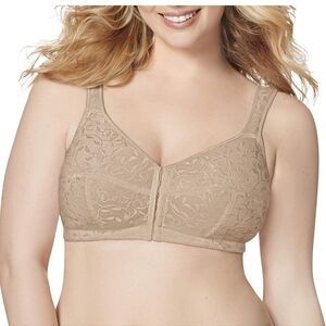 Just My Size 40 D Bra Hanes Full Figure Wirefree Wireless Nude Full Coverage